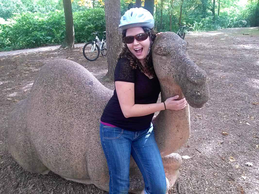 Kyla with Bike Camel